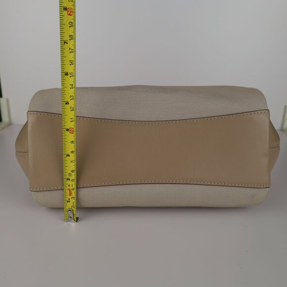 Coach Badge Jacquard Elise Satchel Chalk Taupe - Picture 11 of 16